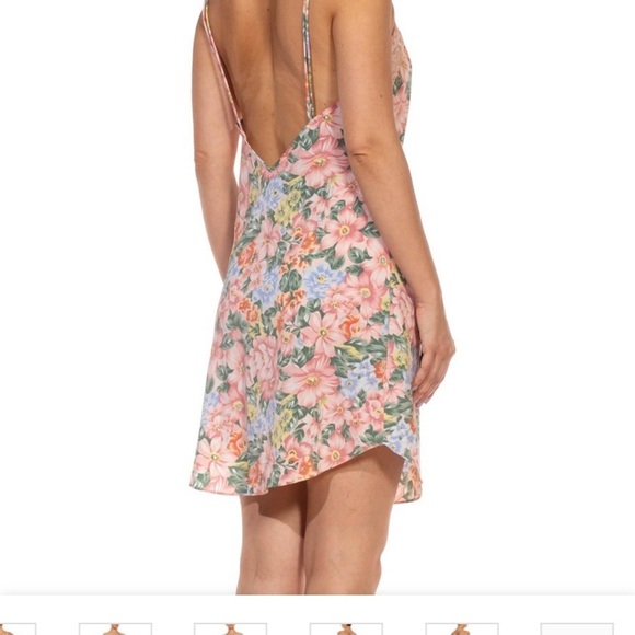 VINTAGE Victoria’s Secret Gold Label Multi Floral Print Slip Dress Lace - Picture 3 of 13